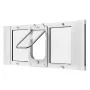 VEVOR Cat Door for Window, Adjustable to Fit Window Width 889-1016 mm, 4 Secure Lock Modes, Aluminum Frame, High-Transparency Gl