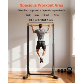 Pull Up Bar, 150kg Capacity Portable Pullup Bar Station, Pullup Bars Free Standing with H-Frame Structure & Heavy-Duty Steel Tub