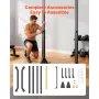 Pull Up Bar, 150kg Capacity Portable Pullup Bar Station, Pullup Bars Free Standing with H-Frame Structure & Heavy-Duty Steel Tub
