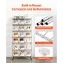 7-Tier Rolling Bin Storage Rack, 18 Organizer Bins, Bin Rack Storage Steel Wire Shelving System with Wheels, Mobile Tool Organiz