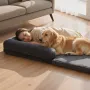 Human Dog Bed, 1790 x 950 x 240 mm Orthopedic Memory Foam Human Sized Dog Bed, Humans Pet Beds with Side Pocket, Handle & Zipper