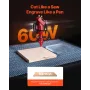 VEVOR 60W CO2 Laser Engraver, 600 x 400 mm, CO2 Laser Engraver Cutter Machine with 4 Way Pass Air Assist, Engraving Cutting Mach