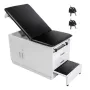 VEVOR Pro Medical Exam Table, Medical Examination Bed with Adjustable Backrest, Physical Therapy Exam Table with Locking Cabinet