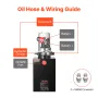 12 L Hydraulic Power Unit, Double Acting Dump Trailer Pump, 22 MPa Max Relief Pressure & 3.4 L/min Flow Rate, DC 12V Hydraulic P