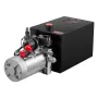 12 L Hydraulic Power Unit, Double Acting Dump Trailer Pump, 22 MPa Max Relief Pressure & 3.4 L/min Flow Rate, DC 12V Hydraulic P