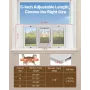Cat Door for Window, Adjustable to Fit Window Width 787-914 mm, 4 Secure Lock Modes, Aluminum Frame and High-Transparency Glass,