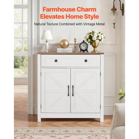 Kaffebarskab, Farmhouse Coffee Bar Bord med Skuffe, Buffet