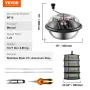 Leaf Bowl Trimmer, 487.7 cm Trimmer Bowl, Manual Bud Trimmer with Stainless-Steel Blades for Twisted Spin Cut, Clear Visibility 