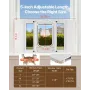 Cat Door for Window, Adjustable to Fit Window Width 584-711 mm, 4 Secure Lock Modes, Aluminum Frame and High-Transparency Glass,