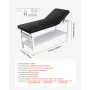 VEVOR medicinsk undersøgelsesbord, 227 kg læssende lægeundersøgelsesseng med 0°–40° justerbart ryglæn, fysioterapi