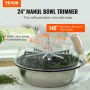 Leaf Bowl Trimmer, 731.5 cm Trimmer Bowl, Manual Bud Trimmer with Stainless-Steel Blades for Twisted Spin Cut, Clear Visibility 