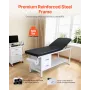 Medical Exam Table, Medical Examination Bed & Adjustable Backrest, Physical Therapy Exam Table with Drawers, Storage Shelf, Pape