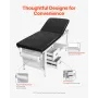 Medical Exam Table, Medical Examination Bed & Adjustable Backrest, Physical Therapy Exam Table with Drawers, Storage Shelf, Pape