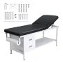 Medical Exam Table, Medical Examination Bed & Adjustable Backrest, Physical Therapy Exam Table with Drawers, Storage Shelf, Pape