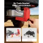 Trailer Hitch Lock, Fits for 46 mm, 50.8 mm, 58.7 mm Couplers, Heavy-Duty Anti-Theft Trailer Ball Lock with 3 Keys, Prying-Resis
