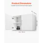 Laundry Room Wall Cabinet, 2-Tier Wall Mounted Hanging Cabinet with Adjustable Shelf, Cupboard Storage with 2 Doors, for Kitchen