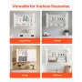 Laundry Room Wall Cabinet, 2-Tier Wall Mounted Hanging Cabinet with Adjustable Shelf, Cupboard Storage with 2 Doors, for Kitchen