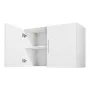 Laundry Room Wall Cabinet, 2-Tier Wall Mounted Hanging Cabinet with Adjustable Shelf, Cupboard Storage with 2 Doors, for Kitchen