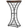 15 Bottle Wine Rack,Iron Freestanding Floor Wine Holder, Mini Bar Stand Liquor Cabinet with Wood Tabletop, For Home Bar,Kitchen,
