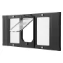 VEVOR Cat Door for Window, Adjustable to Fit Window Width 787-914 mm, 4 Secure Lock Modes, Aluminum Frame and High-Transparency 