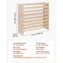 96 Bottle Stackable Modular Wine Rack, 8-Tier Wine Bottle Holder,Solid Wood Floor Freestanding Wine Storage Rack For Pinot Noir 