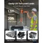 Manual Lever Chain Hoist, 1-1/2T 1500KG Capacity Heavy Duty Come Along, 6M Lift G80 Alloy Steel Chain With Dual Pawl Mechanical 