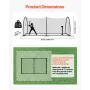Baseball Batting Cage, 6060 x 3660 x 2500mm Freestanding Portable Batting Cage, Hitting Cages with 30-Ply Knotted HDPE & Pitchin