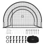 Baseball Batting Cage, 6060 x 3660 x 2500mm Freestanding Portable Batting Cage, Hitting Cages with 30-Ply Knotted HDPE & Pitchin