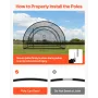 VEVOR Baseball Batting Cage, 6780 x 3700 x 2400mm Freestanding Portable Batting Cage, Hitting Cages with 4-Ply Knotless Polyeste