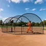 Baseball Batting Cage, 6780 x 3700 x 2400mm Freestanding Portable Batting Cage, Hitting Cages with 4-Ply Knotless Polyester & Pi
