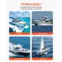 Hydraulic Steering Kit, 70kW (90 HP), Marine Boat Hydraulic Steering System, with 6.9 MPa/1000 psi Helm Pump, Two-Way Lock Cylin