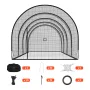 Baseball Batting Cage, 12200 x 3700 x 3050mm Freestanding Portable Batting Cage, Hitting Cages with 4-Ply Knotless Polyester & P
