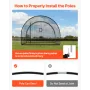 VEVOR Baseball Batting Cage, 3660 x 3100 x 2330mm Freestanding Portable Batting Cage, Hitting Cages with 4-Ply Knotless Polyeste