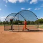 VEVOR Baseball Batting Cage, 3660 x 3100 x 2330mm Freestanding Portable Batting Cage, Hitting Cages with 4-Ply Knotless Polyeste