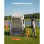 VEVOR Camping Shower Tent, 1 Room, Foldable Privacy Tent Changing Room with Ground Stakes, Ropes, Carry Bag, and Crossbar, 210D 