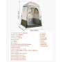 VEVOR Camping Shower Tent, 1 Room, Foldable Privacy Tent Changing Room with Ground Stakes, Ropes, Carry Bag, and Crossbar, 210D 