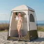 VEVOR Camping Shower Tent, 1 Room, Foldable Privacy Tent Changing Room with Ground Stakes, Ropes, Carry Bag, and Crossbar, 210D 