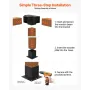 Pergola Bracket Kit, 4x4 Inch (Inner Size 92 x 92 mm), 2 Pcs 4-Way Heavy Duty Corner Bracket Woodworks DIY Post Base Kit, Easy I