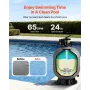 Sand Filter, 609.6 mm, 246.1 LPM Above Inground Swimming Pool Sand Filter System, with 7-Way Multi-Port Valve, Backwash, Rinse, 