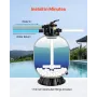 Sandfilter, 609,6 mm, 246,1 LPM Over Inground Swimming Pool