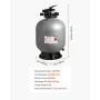 Sandfilter, 609,6 mm, 246,1 LPM Over Inground Swimming Pool