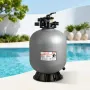 VEVOR Sand Filter, 609.6 mm, 246.1 LPM Above Inground Swimming Pool Sand Filter System, with 7-Way Multi-Port Valve, Backwash, R