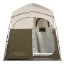 VEVOR Camping Shower Tent, 2-Room Foldable Portable Privacy Tent Changing Room with Ground Stakes, Ropes, and Carry Bag, 150D Ox