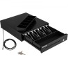 Cash Register Drawer, 13" 12 V, for POS System with 4 Bill 5 Coin Cash Tray, Removable Coin Compartment & 2 Keys Included,