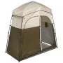 VEVOR Camping Shower Tent, 2-Room Foldable Portable Privacy Tent Changing Room with Ground Stakes, Ropes, and Carry Bag, 150D Ox