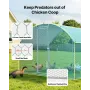 Metal Chicken Coop, 9.8x6.5x6.5ft Large Walk-in Chicken Runs with Cover, Doom Roof Hen House Enclosure with Security Lock, Outdo