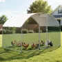 Metal Chicken Coop, 9.8x6.5x6.5ft Large Walk-in Chicken Runs with Cover, Doom Roof Hen House Enclosure with Security Lock, Outdo