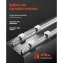 VEVOR Linear Rail Kit, SBR25, 2 stk 1200 mm (47,24 tommer) lineære bevægelsesstyreskinner og 4 stk lejer glideblokke, fuldt