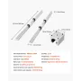 VEVOR Linear Rail Kit, SBR25, 2 stk 1200 mm (47,24 tommer) lineære bevægelsesstyreskinner og 4 stk lejer glideblokke, fuldt