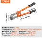 Bolt Cutter, 35.6 cm Lock Cutter, Bi-Material Handle with Soft Rubber Grip, Chrome Molybdenum Alloy Steel Blade, Heavy Duty Bolt